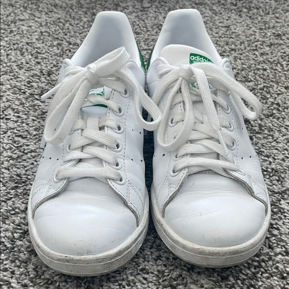 Adidas Stan Smith Classic White and Green Shoes Size 5.5 - Picture 4 of 5